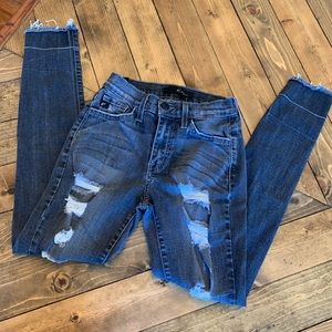 KanCan Mid-rise Distressed Jean
